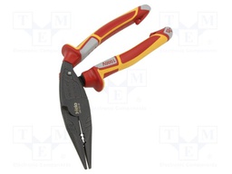 Pliers; insulated,curved; for cutting wire,for wire stripping
