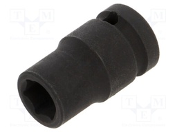 Wrench; 6-angles,hex socket,socket spanner; 1/4"; short,impact