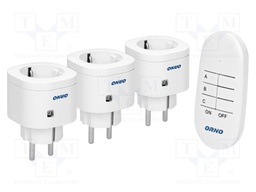 Power socket; plug-in; 230VAC; IP20; 30m; white; Schuko