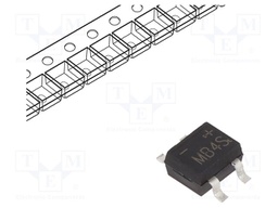 Bridge rectifier: single-phase; 400V; If: 800mA; Ifsm: 30A; MBS; SMT