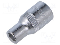 Wrench tip; 6-angles,socket spanner; 5mm; 1/4"; tool steel