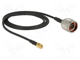 Cable; 1m; N male,RP-SMA male; black; Øcable: 4.8mm; 50Ω