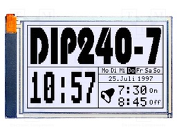 Display: LCD; graphical; 240x128; FSTN Positive; black; 113x70mm