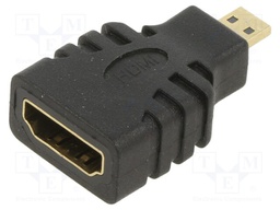 Adapter; HDMI socket,micro HDMI plug; black