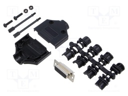 D-Sub HD; PIN: 26; plug; female; for cable; straight; soldering