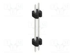 Connector: pin strips; pin header; male; PIN: 2; 1.27mm; THT; 1x2