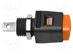 Laboratory clamp; orange; 70VDC; 16A; Contacts: nickel; -25÷90°C