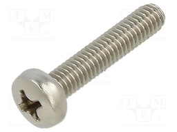 Screw; M4x20; Head: button; Phillips; PH2; A2 stainless steel