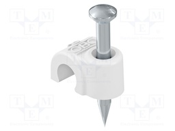 Bracket; Cable P-clips; with a nail; 7mm