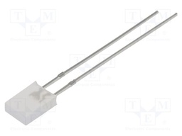 LED; green; rectangular; 2x5x7mm; 500÷750mcd; 100°; Front: flat