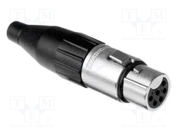 Connector: XLR; plug; female; straight; Plating: silver plated