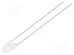 LED; 3mm; blue; 900÷1600mcd; 20°; Front: convex; No.of term: 2