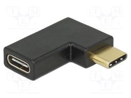 Adapter; USB C socket,USB C plug 90° left/right