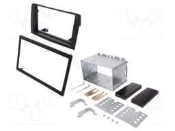 Radio mounting frame; Fiat,Lancia; 2 DIN; grey