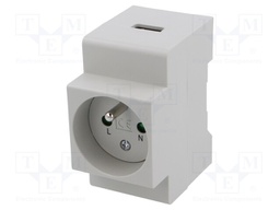 E-type socket; for DIN rail mounting