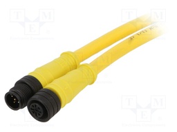 Cable: for sensors/automation; PIN: 5; M12-M12; 5m; plug; plug; IP67