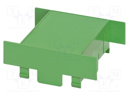 Upper housing; green; UL94HB; EG 67,5; ABS; for DIN rail mounting