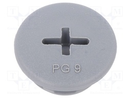 Stopper; PG9; Mat: polyamide; dark grey; Pcs: 10
