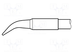 Tip; bent chisel; 1.8x0.8mm; longlife