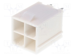 Socket; wire-board; male; Mini-Fit Jr; 4.2mm; PIN: 4; THT; PCB snap