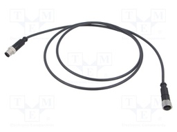 Cable: for sensors/automation; plug; PIN: 5; M12 male,M12 female