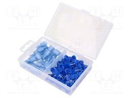 Kit: connectors; IDC,crimped; for cable; blue; 50pcs.