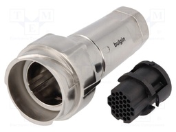 Connector: circular; plug; female; PIN: 32; w/o contacts; for cable