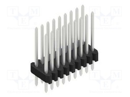 Connector: pin strips; pin header; male; PIN: 18; 1.27mm; THT; 2x9