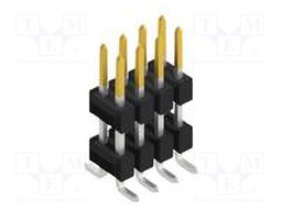 Connector: pin strips; pin header; male; PIN: 8; 2.54mm; SMT; 2x4