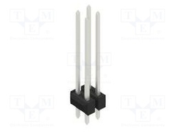 Connector: pin strips; pin header; male; PIN: 4; 2.54mm; THT; 2x2