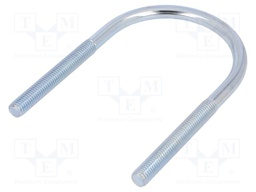 U-bolt; B; steel; zinc; Thread len: 70mm; Int.width: 77mm; H: 138mm