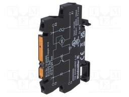 Relay: interface; SPST-NO; Ucntrl: 24VAC; 100mA; 5÷48VDC; DIN
