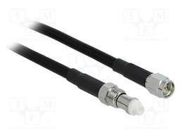 Cable; 7.5m; FME female,SMA male; black; Øcable: 4.95mm; 50Ω