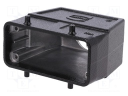 Enclosure: for HDC connectors; Han; size 16B; for cable; straight