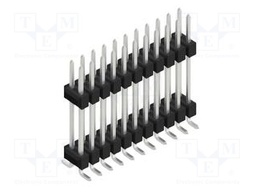 Connector: pin strips; pin header; male; PIN: 22; 2.54mm; SMT; 2x11