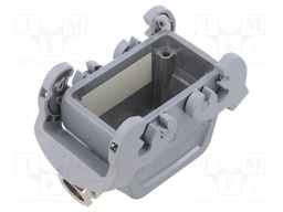Enclosure: for HDC connectors; size 10; for cable; M20; angled