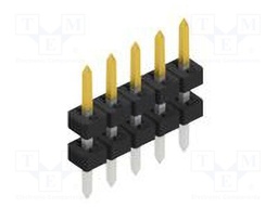 Connector: pin strips; pin header; male; PIN: 5; 2mm; THT; 1x5; 100V