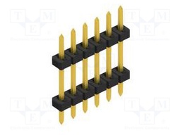 Connector: pin strips; pin header; male; PIN: 6; 2mm; THT; 1x6; 100V
