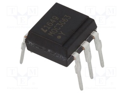 Optotriac; 5kV; Uout: 600V; zero voltage crossing driver; DIP6
