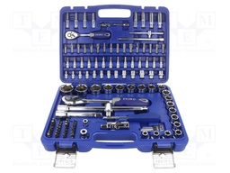 Wrenches set; hex socket; Mounting: 1/2",1/4"; 115pcs.