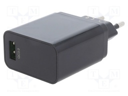 Power supply: switched-mode; voltage source; 5÷12VDC; 3A; 18W