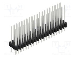 Connector: pin strips; pin header; male; PIN: 40; 1.27mm; THT; 2x20