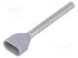 Bootlace ferrule; insulated,double; copper; 0.75mm2; 18mm; tinned