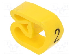 Markers for cables and wires; Label symbol: 2; 8÷16mm; PVC; H: 6mm