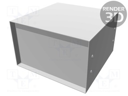 Enclosure: with panel; 1458; X: 203mm; Y: 203mm; Z: 127mm; blue