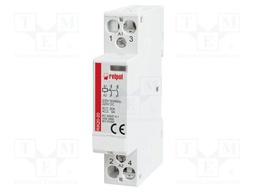 Contactor: 2-pole installation; 20A; 230VAC,230VDC; NC x2; IP20