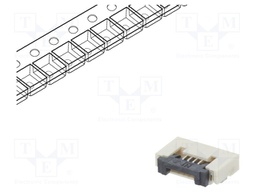 Connector: FFC (FPC); horizontal; PIN: 4; ZIF; SMT; tinned; 30mΩ