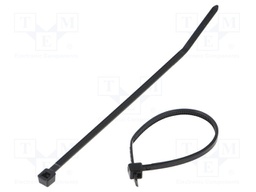 Cable tie; L: 99mm; W: 2.5mm; polyamide; 80N; black; Ømax: 22mm