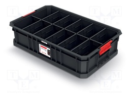 Container: collective; with partitions; black; 520x327x125mm