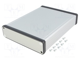 Enclosure: with panel; 1455; X: 125mm; Y: 160mm; Z: 30mm; aluminium